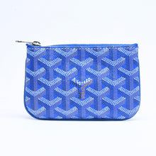 画像をギャラリービューアに読み込む, 新品同様品 GOYARD ゴヤール ポーチ セナ ナノ キーポーチ ブルー PVC シルバー金具 SAR020254 中古 4a005981