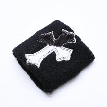 画像をギャラリービューアに読み込む, 新品未使用 CHROME HEARTS クロムハーツ SWEATBAND WRIST スウェットバンド リストバンド ONE SIZE CHクロスパッチ ハラコ ゼブラ 中古 4a005982