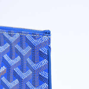 新品同様品 GOYARD ゴヤール ポーチ セナ ナノ キーポーチ ブルー PVC シルバー金具 SAR020254 中古 4a005981