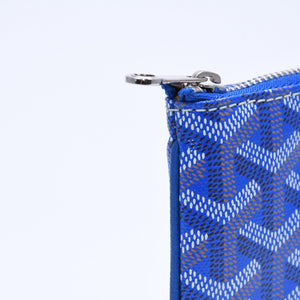 新品同様品 GOYARD ゴヤール ポーチ セナ ナノ キーポーチ ブルー PVC シルバー金具 SAR020254 中古 4a005981