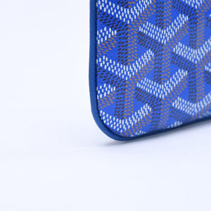 新品同様品 GOYARD ゴヤール ポーチ セナ ナノ キーポーチ ブルー PVC シルバー金具 SAR020254 中古 4a005981