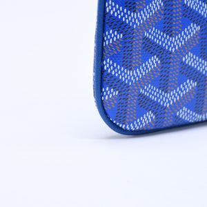 新品同様品 GOYARD ゴヤール ポーチ セナ ナノ キーポーチ ブルー PVC シルバー金具 SAR020254 中古 4a005981