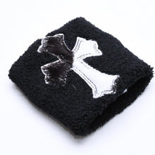 画像をギャラリービューアに読み込む, 新品未使用 CHROME HEARTS クロムハーツ SWEATBAND WRIST スウェットバンド リストバンド ONE SIZE CHクロスパッチ ハラコ ゼブラ 中古 4a005982