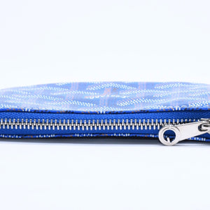 新品同様品 GOYARD ゴヤール ポーチ セナ ナノ キーポーチ ブルー PVC シルバー金具 SAR020254 中古 4a005981