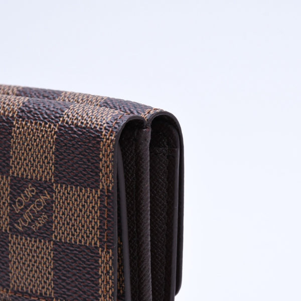 新品未使用 LOUIS VUITTON ルイヴィトン ポルトモネ ビエ カルト クレディ 三つ折り財布 N61652 ダミエ ブラウン ゴールド金具 中古 4a005976