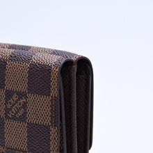 画像をギャラリービューアに読み込む, 新品未使用 LOUIS VUITTON ルイヴィトン ポルトモネ ビエ カルト クレディ 三つ折り財布 N61652 ダミエ ブラウン ゴールド金具 中古 4a005976