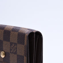 画像をギャラリービューアに読み込む, 新品未使用 LOUIS VUITTON ルイヴィトン ポルトモネ ビエ カルト クレディ 三つ折り財布 N61652 ダミエ ブラウン ゴールド金具 中古 4a005976
