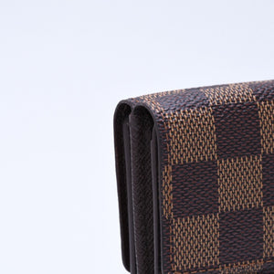 新品未使用 LOUIS VUITTON ルイヴィトン ポルトモネ ビエ カルト クレディ 三つ折り財布 N61652 ダミエ ブラウン ゴールド金具 中古 4a005976