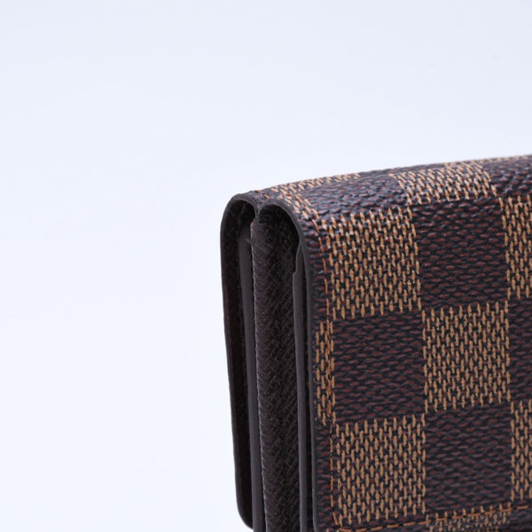 新品未使用 LOUIS VUITTON ルイヴィトン ポルトモネ ビエ カルト クレディ 三つ折り財布 N61652 ダミエ ブラウン ゴールド金具 中古 4a005976