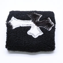 画像をギャラリービューアに読み込む, 新品未使用 CHROME HEARTS クロムハーツ SWEATBAND WRIST スウェットバンド リストバンド ONE SIZE CHクロスパッチ ハラコ ゼブラ 中古 4a005982