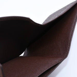 新品未使用 LOUIS VUITTON ルイヴィトン ポルトモネ ビエ カルト クレディ 三つ折り財布 N61652 ダミエ ブラウン ゴールド金具 中古 4a005976