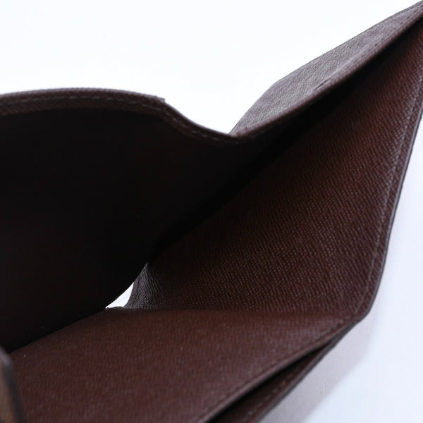 新品未使用 LOUIS VUITTON ルイヴィトン ポルトモネ ビエ カルト クレディ 三つ折り財布 N61652 ダミエ ブラウン ゴールド金具 中古 4a005976