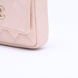 新品同様品 CHANEL シャネル ミニマトラッセ チェーンショルダーバッグ 31番台 ココマーク キャビアスキン ピンク 中古 4a005906