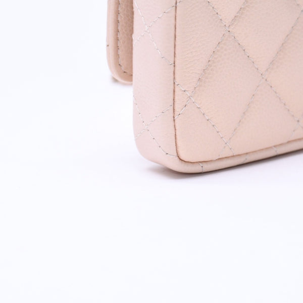 新品同様品 CHANEL シャネル ミニマトラッセ チェーンショルダーバッグ 31番台 ココマーク キャビアスキン ピンク 中古 4a005906