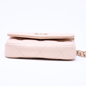 新品同様品 CHANEL シャネル ミニマトラッセ チェーンショルダーバッグ 31番台 ココマーク キャビアスキン ピンク 中古 4a005906