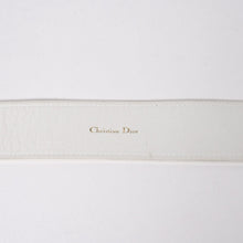 画像をギャラリービューアに読み込む, Christian Dior クリスチャンディオール CD ベルト バックル ホワイト ゴールド金具 良品 中古 4a006000