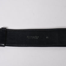 画像をギャラリービューアに読み込む, Christian Dior クリスチャンディオール オブリーク トロッター CD ベルト バックル ネイビー サイズ65 ゴールド金具 良品 中古 4a006001