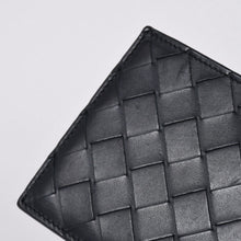 画像をギャラリービューアに読み込む, BOTTEGA VENETA ボッテガヴェネタ 二つ折り財布 財布 イントレチャート ブラック ライトグリーン 美品 中古 4a006095