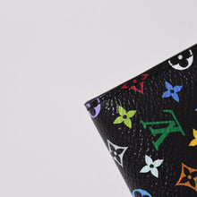 画像をギャラリービューアに読み込む, 新品同様品 LOUIS VUITTON ルイヴィトン 村上隆 モノグラムマルチカラー ポルトフォイユ 三つ折り財布 M14163 ブラック マルチカラー シルバー金具 中古 4a006093