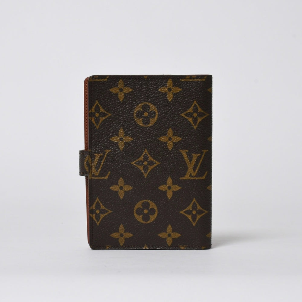 極美品 LOUIS VUITTON ルイヴィトン 手帳ケース アジェンダPM モノグラム R20005 ブラウン 中古 4a006063