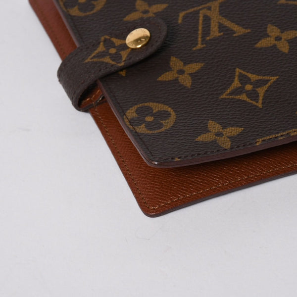 極美品 LOUIS VUITTON ルイヴィトン 手帳ケース アジェンダPM モノグラム R20005 ブラウン 中古 4a006063