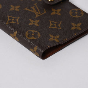 極美品 LOUIS VUITTON ルイヴィトン 手帳ケース アジェンダPM モノグラム R20005 ブラウン 中古 4a006063