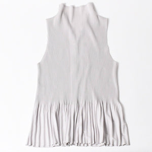 極美品 PLEATS PLEASE ISSEY MIYAKE プリーツプリーズ イッセイミヤケ ツイード トップス サイズ3 グレー 中古 4a006006