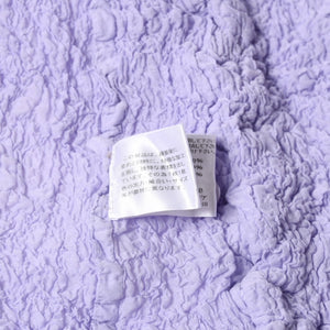 極美品 me ISSEI MIYAKE ミーイッセイミヤケ トップス ポップコーン加工 パープル コットン ポリエステル 中古 4a006011