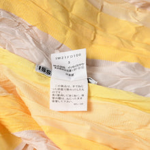 画像をギャラリービューアに読み込む, 極美品 ISSEI MIYAKE イッセイミヤケ シワ加工 ストライプ カーディガン シャツジャケット イエロー ホワイト 中古 4a006015
