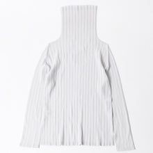 画像をギャラリービューアに読み込む, 極美品 ISSEI MIYAKE イッセイミヤケ PLEATS PLEASE プリーツプリーズ ハイネック ホワイト ライトブルー 長袖シャツ 中古 4a006004