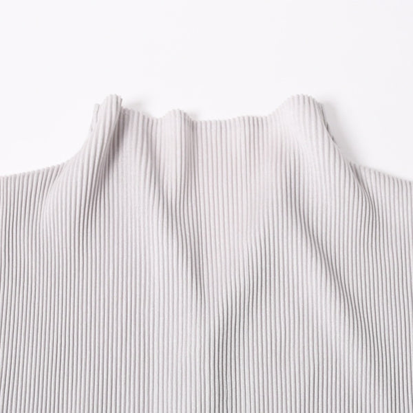 極美品 PLEATS PLEASE ISSEY MIYAKE プリーツプリーズ イッセイミヤケ ツイード トップス サイズ3 グレー 中古 4a006006