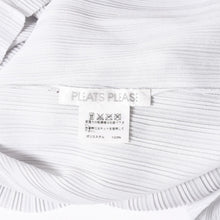 画像をギャラリービューアに読み込む, 極美品 ISSEI MIYAKE イッセイミヤケ PLEATS PLEASE プリーツプリーズ ハイネック ホワイト ライトブルー 長袖シャツ 中古 4a006004