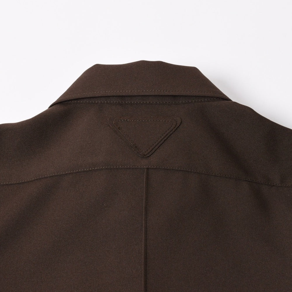 Like new PRADA Short sleeve technical fabric shirt UCS541 Cocoa brown Size XL Used 4a006124