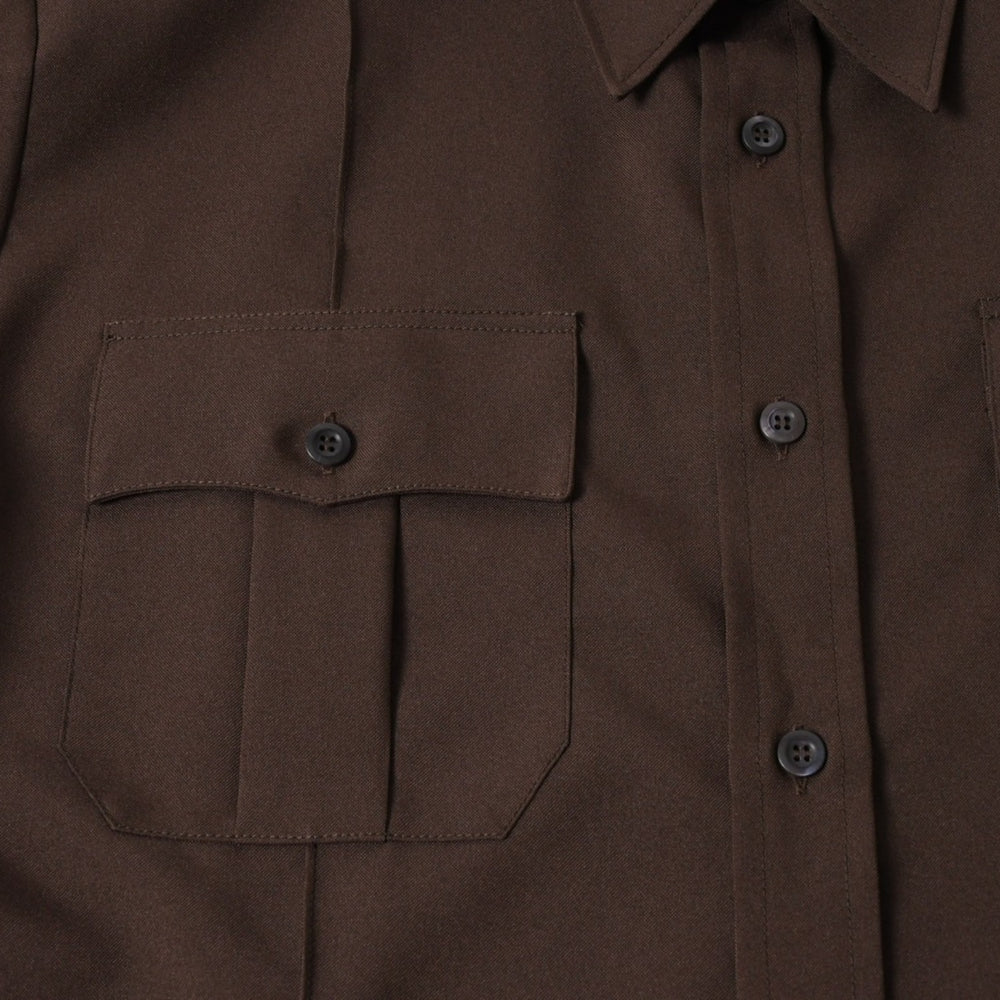 Like new PRADA Short sleeve technical fabric shirt UCS541 Cocoa brown Size XL Used 4a006124