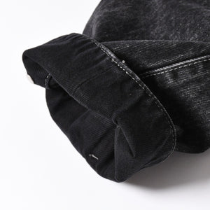 新品同様 MAISON MARGIELA メゾンマルジェラ ブラック ペンキ 飛沫模様 デニムジャケット S51AM0475 S30842 ブラック サイズ48 中古 4a006129