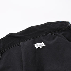 新品同様 MAISON MARGIELA メゾンマルジェラ ブラック ペンキ 飛沫模様 デニムジャケット S51AM0475 S30842 ブラック サイズ48 中古 4a006129