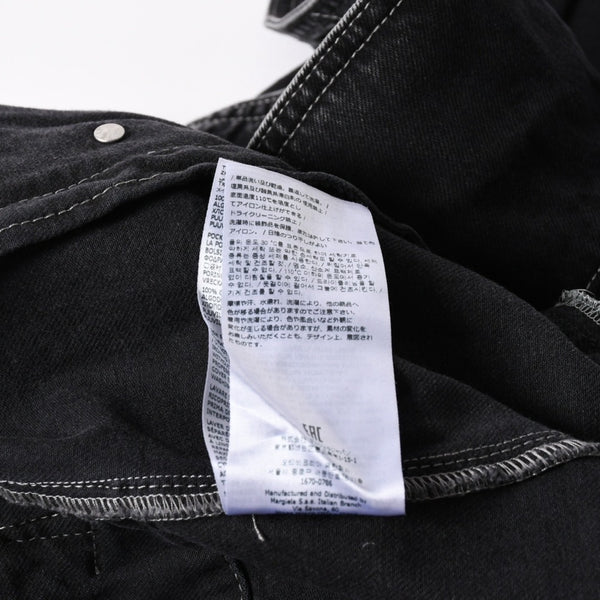 新品同様 MAISON MARGIELA メゾンマルジェラ ブラック ペンキ 飛沫模様 デニムジャケット S51AM0475 S30842 ブラック サイズ48 中古 4a006129