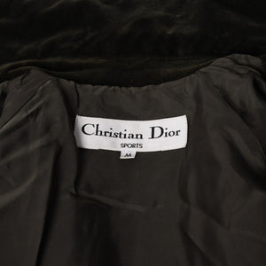 極美品 Christian Dior SPORTS クリスチャンディオール スポーツ ベロアジャケット オリーブグリーン ブラウン 中古 4a006009