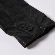 画像をギャラリービューアに読み込む, 極美品 YOHJI YAMAMOTO ヨウジヤマモト ISAMU KATAYAMA BACKLASH 2026SS 3ボタン テーラードジャケット HK-J96-700 レザー サイズ4 中古 4a006127