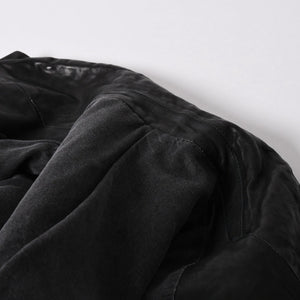 極美品 YOHJI YAMAMOTO ヨウジヤマモト ISAMU KATAYAMA BACKLASH 2026SS 3ボタン テーラードジャケット HK-J96-700 レザー サイズ4 中古 4a006127