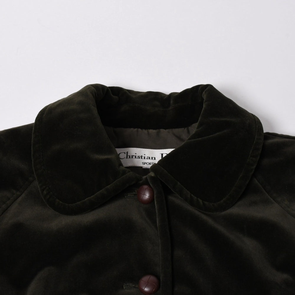 Very Good Condition Christian Dior SPORTS Christian Dior Sports Velor Jacket Olive Green Brown Used 4a006009
