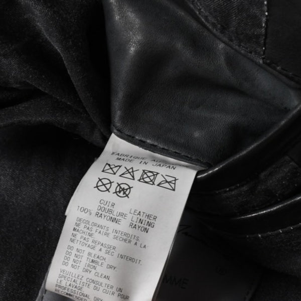 極美品 YOHJI YAMAMOTO ヨウジヤマモト ISAMU KATAYAMA BACKLASH 2026SS 3ボタン テーラードジャケット HK-J96-700 レザー サイズ4 中古 4a006127