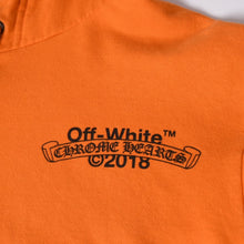 画像をギャラリービューアに読み込む, CHROME HEARTS クロムハーツ × OFF-WHITE オフホワイト 2018 プルオーバーフーディー サイズL ヴァージル アブロー 美品 中古 4a005929