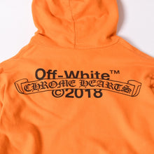 画像をギャラリービューアに読み込む, CHROME HEARTS クロムハーツ × OFF-WHITE オフホワイト 2018 プルオーバーフーディー サイズL ヴァージル アブロー 美品 中古 4a005929