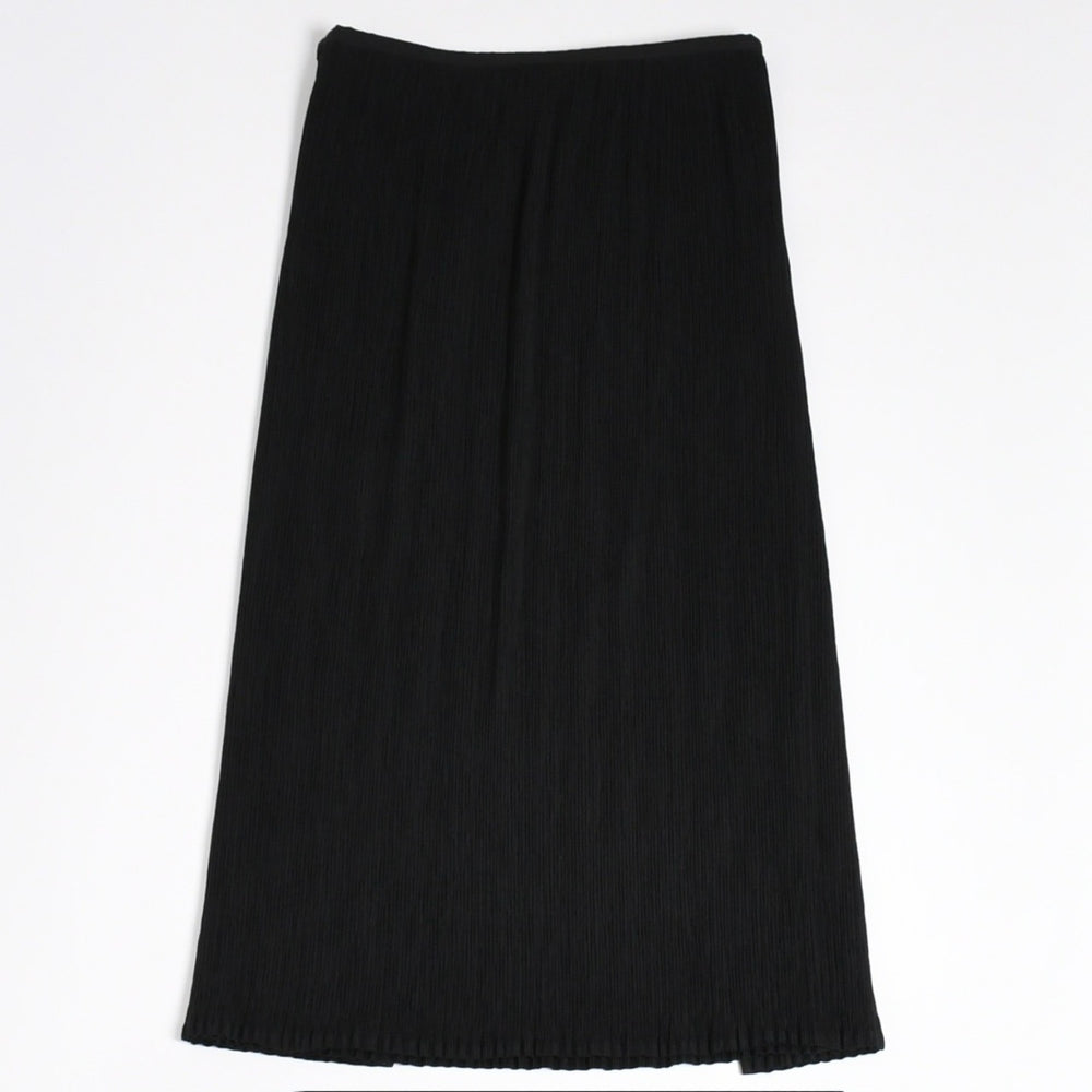極美品 PLEATS PLEASE ISSEY MIYAKE プリーツプリーズ イッセイミヤケ ロングスカート プリーツ加工 サイズ1 ポリエステル ブラック 中古 4a006016