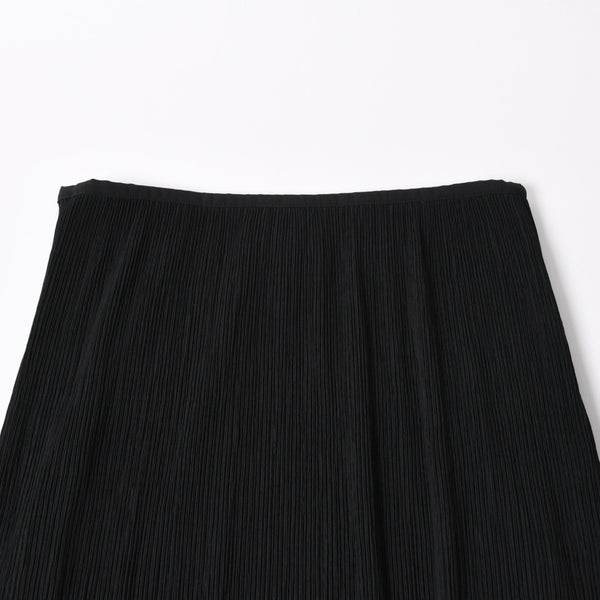 極美品 PLEATS PLEASE ISSEY MIYAKE プリーツプリーズ イッセイミヤケ ロングスカート プリーツ加工 サイズ1 ポリエステル ブラック 中古 4a006016