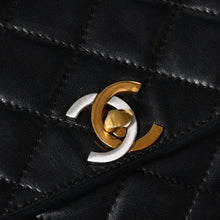 画像をギャラリービューアに読み込む, CHANEL シャネル ミニマトラッセ Sフラップ Sチェーンショルダーバッグ 1番台 パリ限定 ココマーク ラムスキン ブラック ゴールド/シルバー金具 美品 中古 4a006024