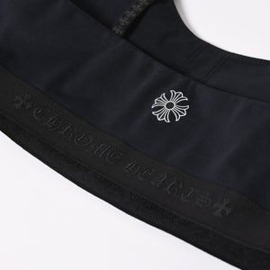 新品未使用 CHROME HEARTS クロムハーツ キャミソール ブラトップ U.S.A製 ナイロン ポリウレタン ブラック サイズS 中古 4a005915
