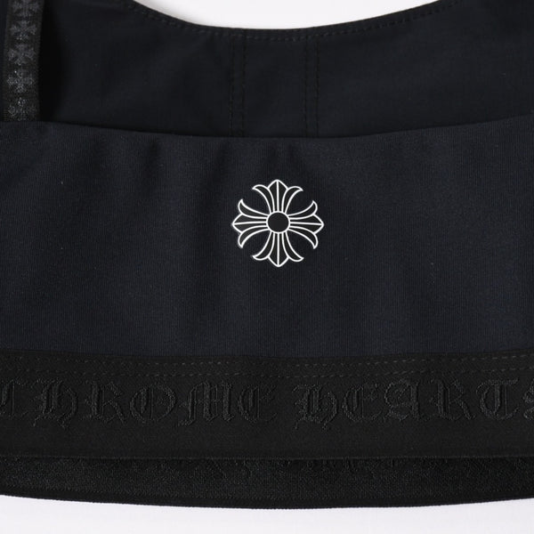 新品未使用 CHROME HEARTS クロムハーツ キャミソール ブラトップ U.S.A製 ナイロン ポリウレタン ブラック サイズS 中古 4a005915