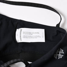 画像をギャラリービューアに読み込む, 新品未使用 CHROME HEARTS クロムハーツ キャミソール ブラトップ U.S.A製 ナイロン ポリウレタン ブラック サイズS 中古 4a005915